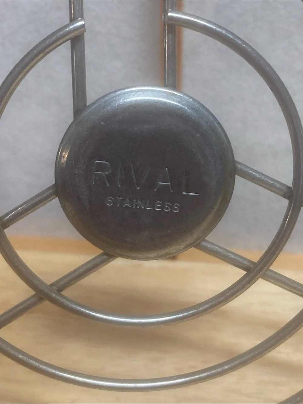 VTG 70s Rival Crock-Pot Bread 'N Cake Bake Pan & Trivet Rack Gold